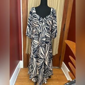 Chic Cream and Navy Striped dress